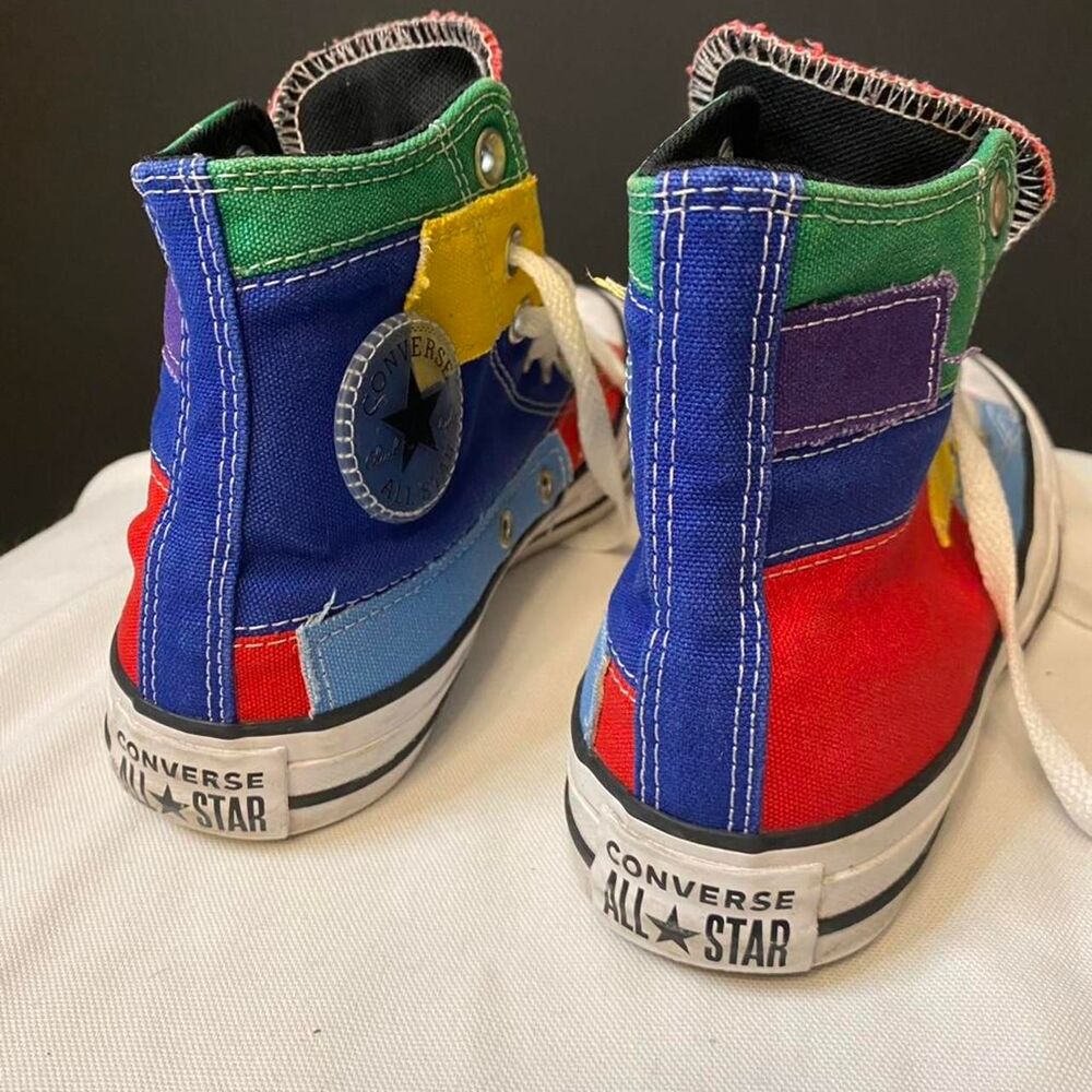 Converse Multi Color Patchwork Trainers - Picture 4 of 5